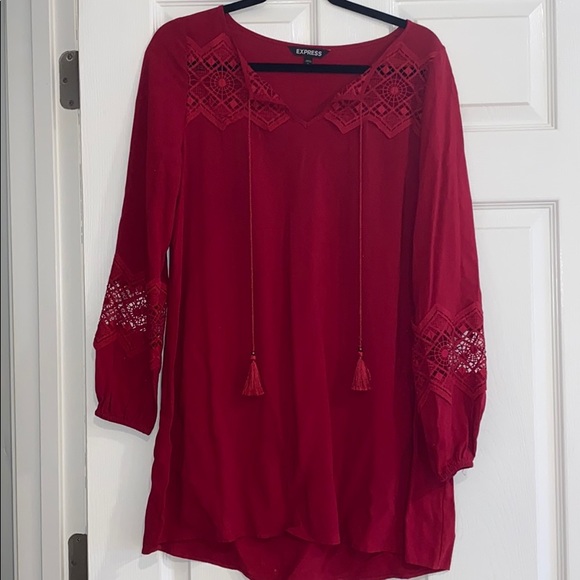Express Red Holiday Dress - Picture 1 of 6